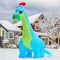 10FT Christmas Inflatables Outdoor Decorations, Blow Up Dinosaur Eat Christmas Tree Shake Dinosaur with Built-in LEDs for Christmas Indoor Outdoor Yard Lawn Garden Decorations